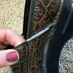 Dansko  Paisley Engraved Brown Leather Clogs Photo 9