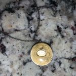 Alexis Bittar  Oval amber Lucite Pendant Necklace sterling silver pearls fall Photo 10