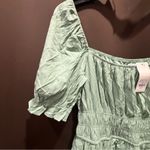 Blue Rain  Light Green Puff Sleeve Mini Dress, Size XL, NWT Photo 2
