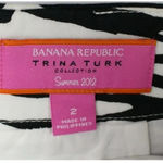 Banana Republic Y2K Trina Turk Collection Pencil Skirt Black White Zebra Size 2 Photo 8