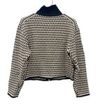 J.Crew Jacquard Sweater-Jacket Cotton Full Zip Gold Buttons Size Medium NEW Photo 4