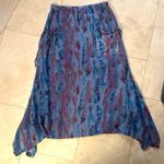 Click Asymmetrical Women's Skirt in Blue and Purple Size M Photo 0