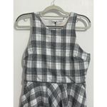 Grayson Fit and Flare Dress Medium Gray Plaid Ruffle Cottage Core Country Club Photo 1