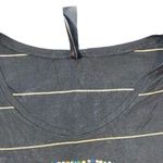 The Classic Womens T Shirt Top Striped Jeweled R Short Sleeves Pullover Black Size L Photo 2