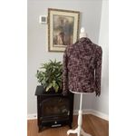 Emma James  Women's Tweed Blazer Size 8 Long Sleeve One Button Lined Lapel Collar Photo 5