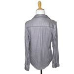 Rubbish  Grey Gray Button Down Long Sleeve Shirt Size Small 100 % rayon Photo 2