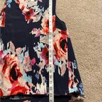 Kate Spade  Blue Red Watercolor Floral Silk Sleeveless V-neck Relaxed Fit Top 4 Photo 13