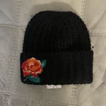 Free People  Knit Rosy Beanie Black Photo 2
