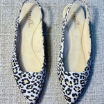 Naked Feet Leva Leopard Print Leather Upper Slingback Flats Women’s Size 9M🧡 Brown Photo 0