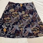 Roz & Ali Gold A-Line Skirt Knee-Length Casual, multicolor floral, size 1x. Photo 0