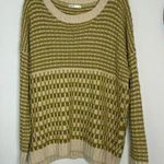 Lavand. Boutique Sweater Olive Green and Cream XL Photo 0