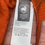 J.Crew Cashmere Cable-Knit Henley Short Sleeve Sweater Heather Pumpkin XL Photo 9