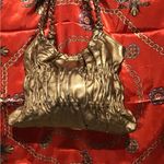 Michael Kors Gold Ruched Shoulder Purse Photo 1