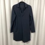 Frank & Eileen Black Cotton Nicole Henley Dress Sz.M Photo 4