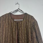 Handmade VINTAGE Elegant Hand Beaded Brown Gold Accent Embellished Jacket Photo 10
