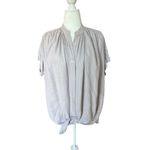 Wilfred  Oversized Gray Lavender Ramie Grass Linen Shirt Women's Size M *Read Photo 2