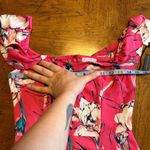 Leith Dress Floral Pink Sweetheart Neckline Midi Cocktail Casual Spring Formal Photo 8