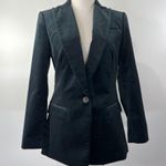 J.Crew Willa Blazer Black Velvet Wednesday Addams Whimsygoth Dark Romantic Photo 1