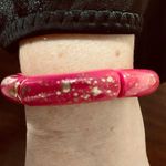 NWT Pink Splatter Acrylic Tube Stretch Bracelet Photo 0