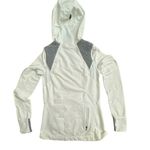 Lululemon Womens Run For It Pullover Hoodie Top Size 4 White Gray Jacket Photo 3