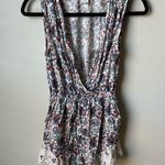 Billabong Women’s Boho Festival Romper Red & Blue Floral Size XS Photo 0