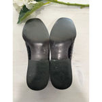 Nine West Black Woven Leather Block Heel Pumps Shoes 6M Photo 7