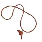 Wood beaded dolphin pendant necklace Brown Photo 5