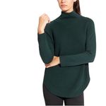 Athleta Ravine Tunic Sweater Wool Blend Long Sleeve Womens Small Dark Green Photo 1
