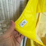 Cache Caché Yellow Satin Strapless Ruched Bodycon Cocktail Dress Photo 2