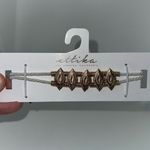 Ettika  Choker 18K Gold Plated & Cream Rope Cord 16” + Extender Boho Brand NEW Photo 2