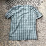 Leslie Fay Vintage Plaid Button Down Skirt Set Blue 12 Photo 3