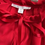 Violet+Claire Cherry Red tie neck blouse coquette girl aesthetic Photo 7