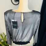 4TH & RECKLESS Liberty Metallic Bodysuit Color: Metallic Size: XL (12/14) NEW W Gray Photo 11