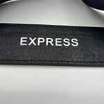 Express Black Stretch Waist Belt Woven Studded Faux Leather Elastic S/M Snap Photo 2
