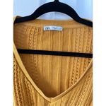 ZARA Knit Mustard Yellow Vneck Crop Top Photo 3