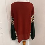 Pink Lily  Waffle Color Block Puff Sleeve Top Photo 5