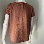 Mod Ref  High/Low Short sleeve brown stripe tee small Photo 3