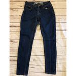 Hydraulic  Size 1/2 Jeans with Brown Tan Western Design on Back Pocket Dark Wash Photo 6