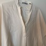 Vince  Cream Textured Blouse 100% Silk Photo 5