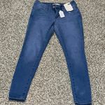 SO  Blue Skinny Jeans with Elastic Waistband Photo 0