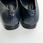 Brighton Keats Blue Pebbled Leather Metal Circle Loafers Size 7.5 Photo 4
