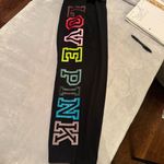 Victoria's Secret Y2K  LOVE PINK Yoga Pants S Fold Over Rainbow Spellout leggings Photo 3