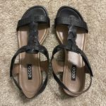 Ecco Women’s  Bouillion KNOT T-Strap Dress Sandals Black Size EU 38 US 7.5 Photo 2