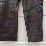 Insight Snake Skin Print Black Iridescent Leggings Size 12 Length Altered Photo 2