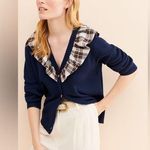 English Factory NWT  Plaid Ruffle Cardigan Photo 0