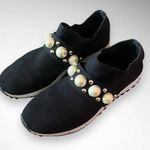 Jimmy Choo Verona Black Pearl-Embellished Women's Slip-On Sneakers Size 7 | EUC Photo 0