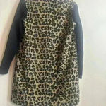 Women’s Kenneth Cole cheetah animal print long coat with ribbed sleeves size M Tan Size M Photo 1