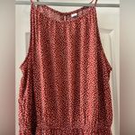 Old Navy  LARGE NWT ROMPER SLEEVELESS RAYON POKA DOT RUST FLIRTY EASY WEAR LIGHT Photo 2