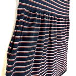 Joe Fresh Medium Striped Short Sleeve Jersey Navy Blue Mini Dress Pockets Casual Photo 2