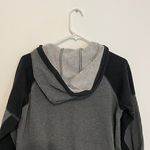 Reebok Dark Gray Black Colorblock 3/4 Sleeve Pullover Hoodie Sweatshirt ALTERED Photo 8